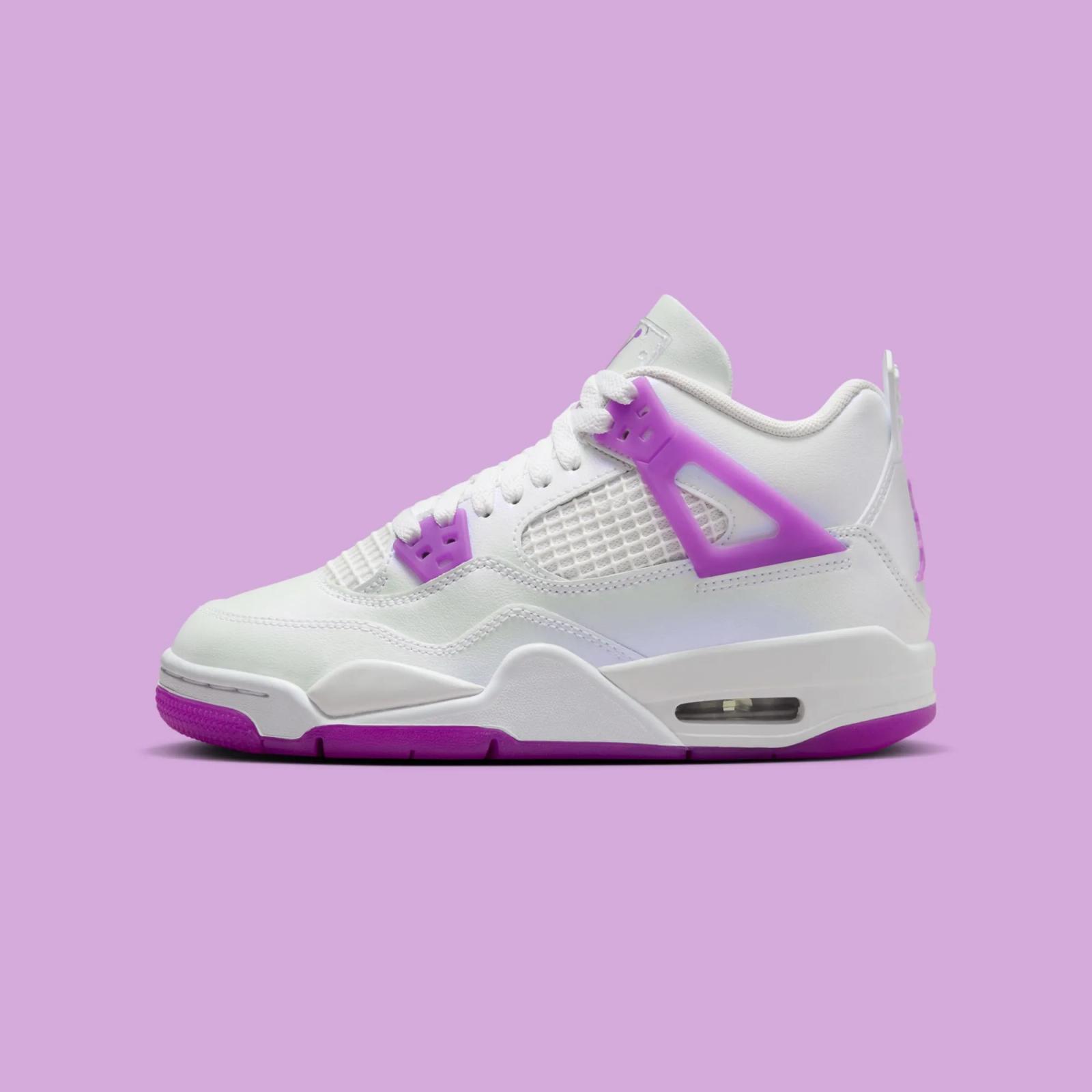 Air Jordan 4 Retro GS “White / Hyper Violet”