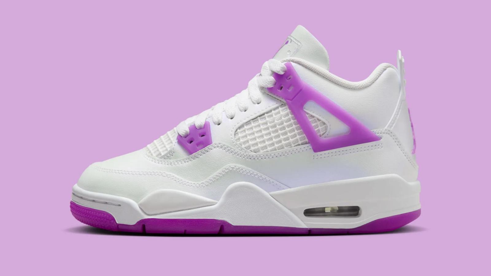 Air Jordan 4 Retro GS âWhite / Hyper Violetâ