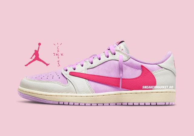 Travis Scott x Air Jordan 1 Retro Low OG "Sail & Shy Pink" Sail/Tropical Pink/Shy Pink/Muslin