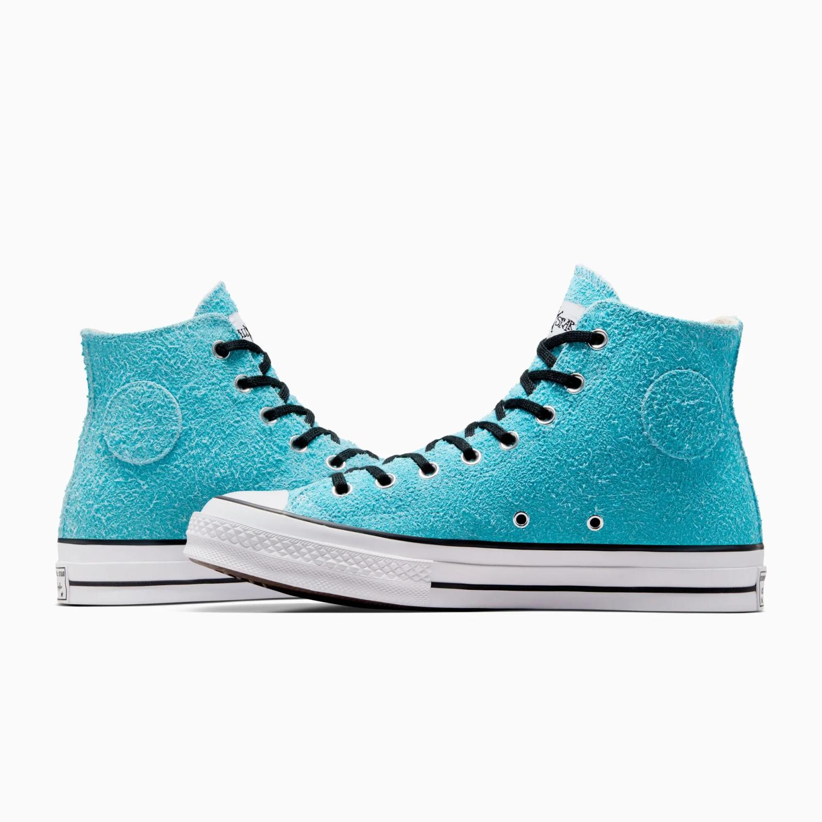 Stussy x Converse Chuck 70 High Sky Blue A07663C