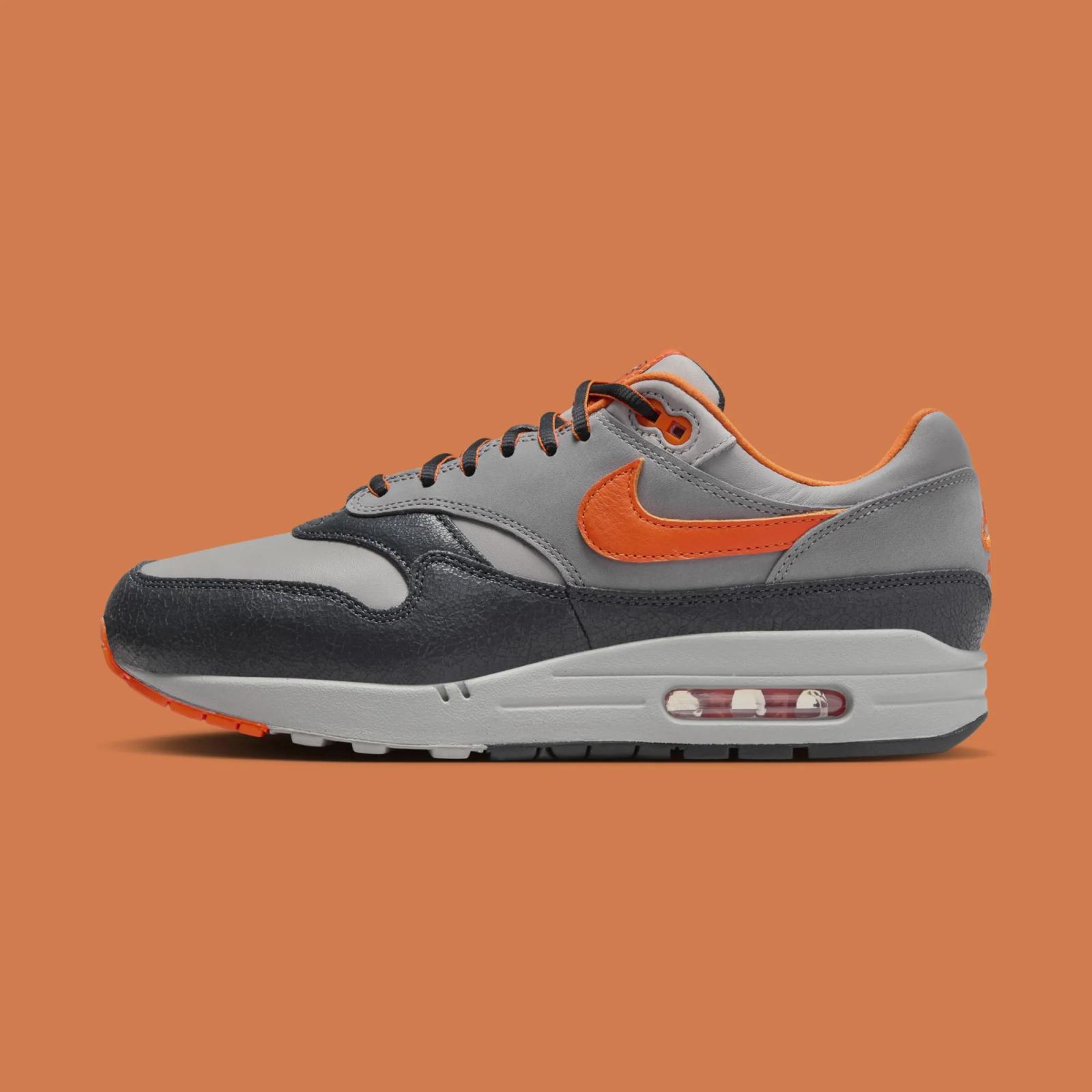 HUF x Nike Air Max 1 “Anthracite / Brilliant Orange”