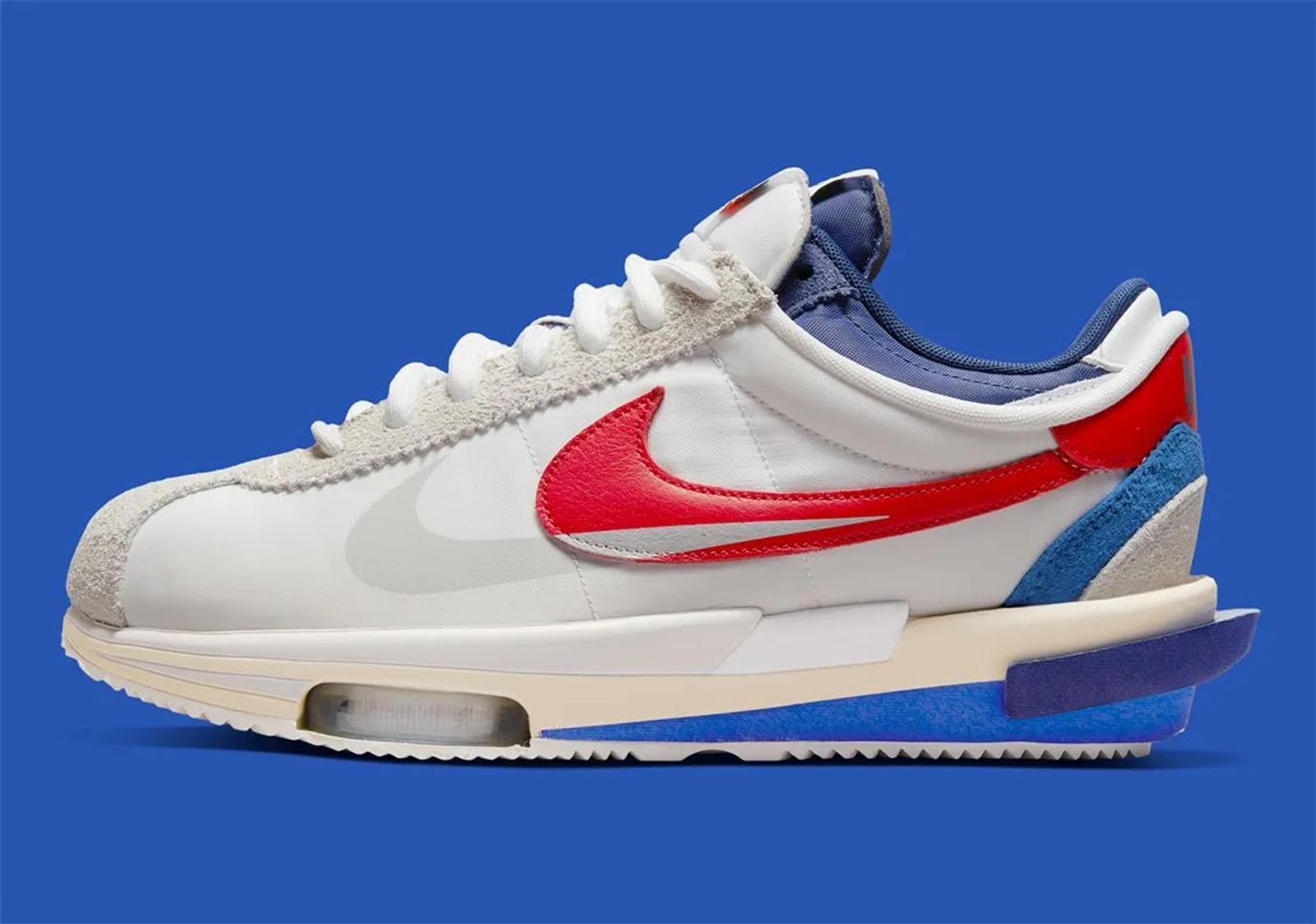 Nike x Sacai Zoom Cortez White Red Blue