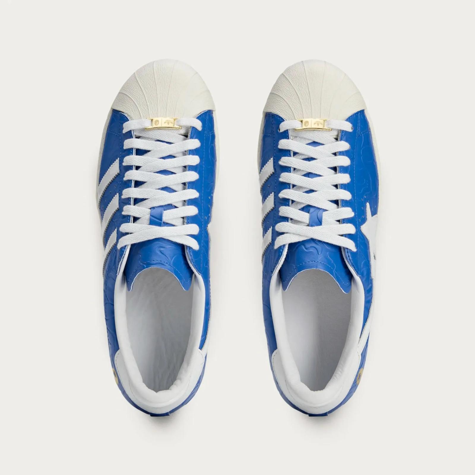 BAPE x Adidas Superstar V Blue JR2702 Release Date March 2025