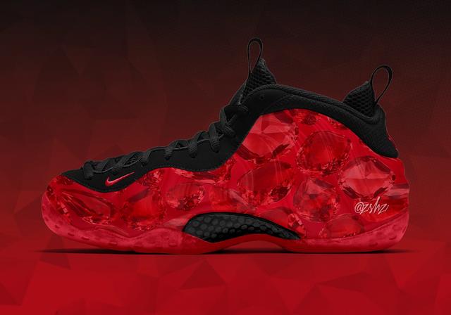 Nike Air Foamposite One Premium W "Ruby" Sport Red/Challenge Red/Black