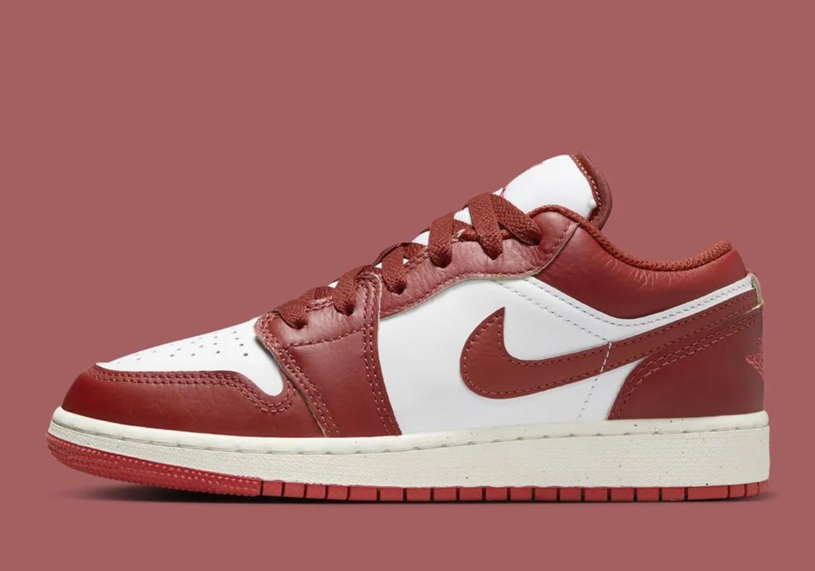 Air Jordan 1 Low GS Dune Red