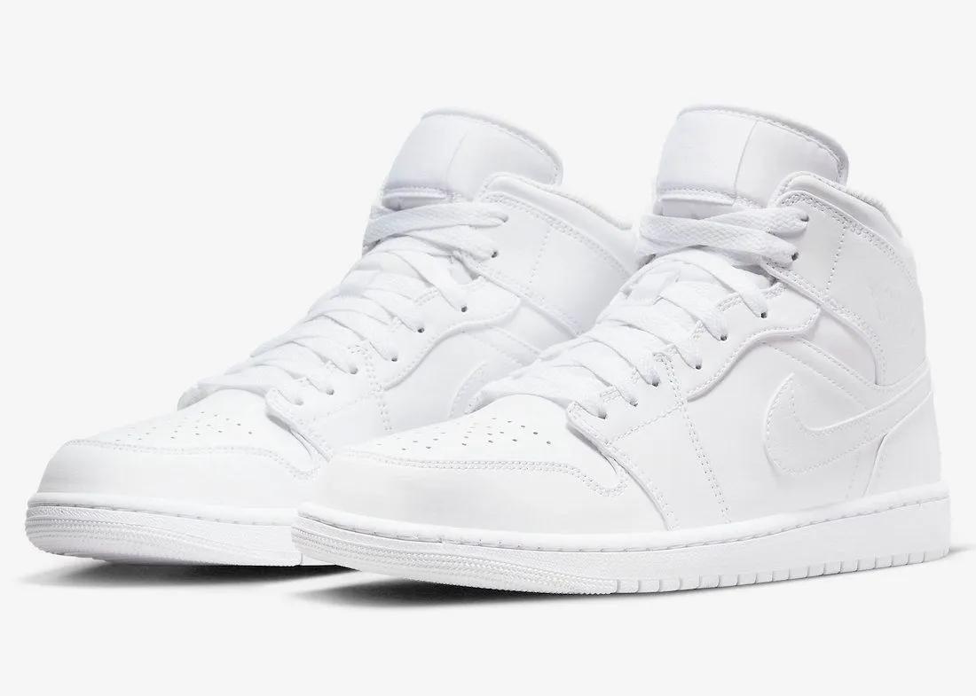Air Jordan 1 Mid Triple White