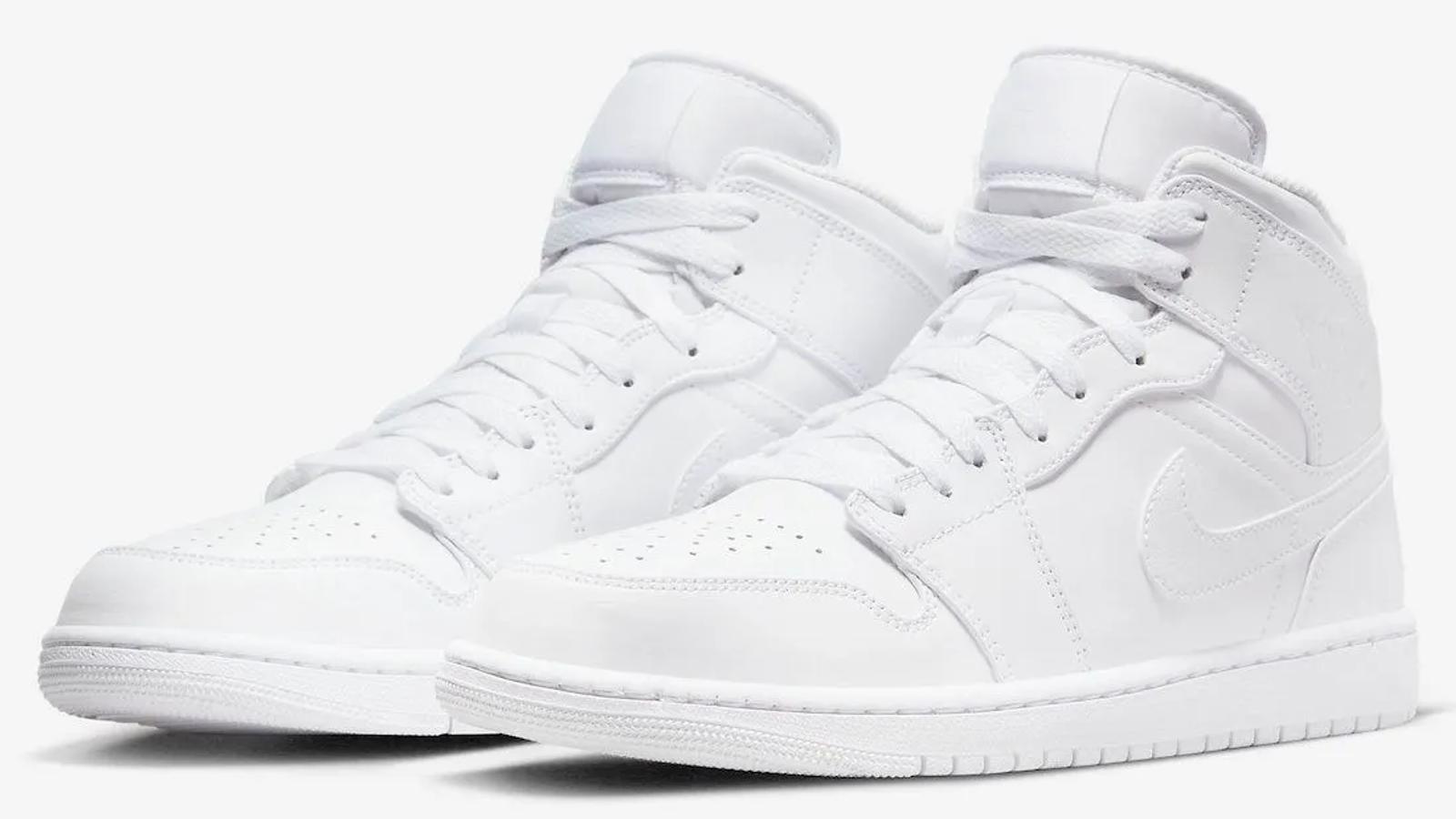 Air Jordan 1 Mid Triple White