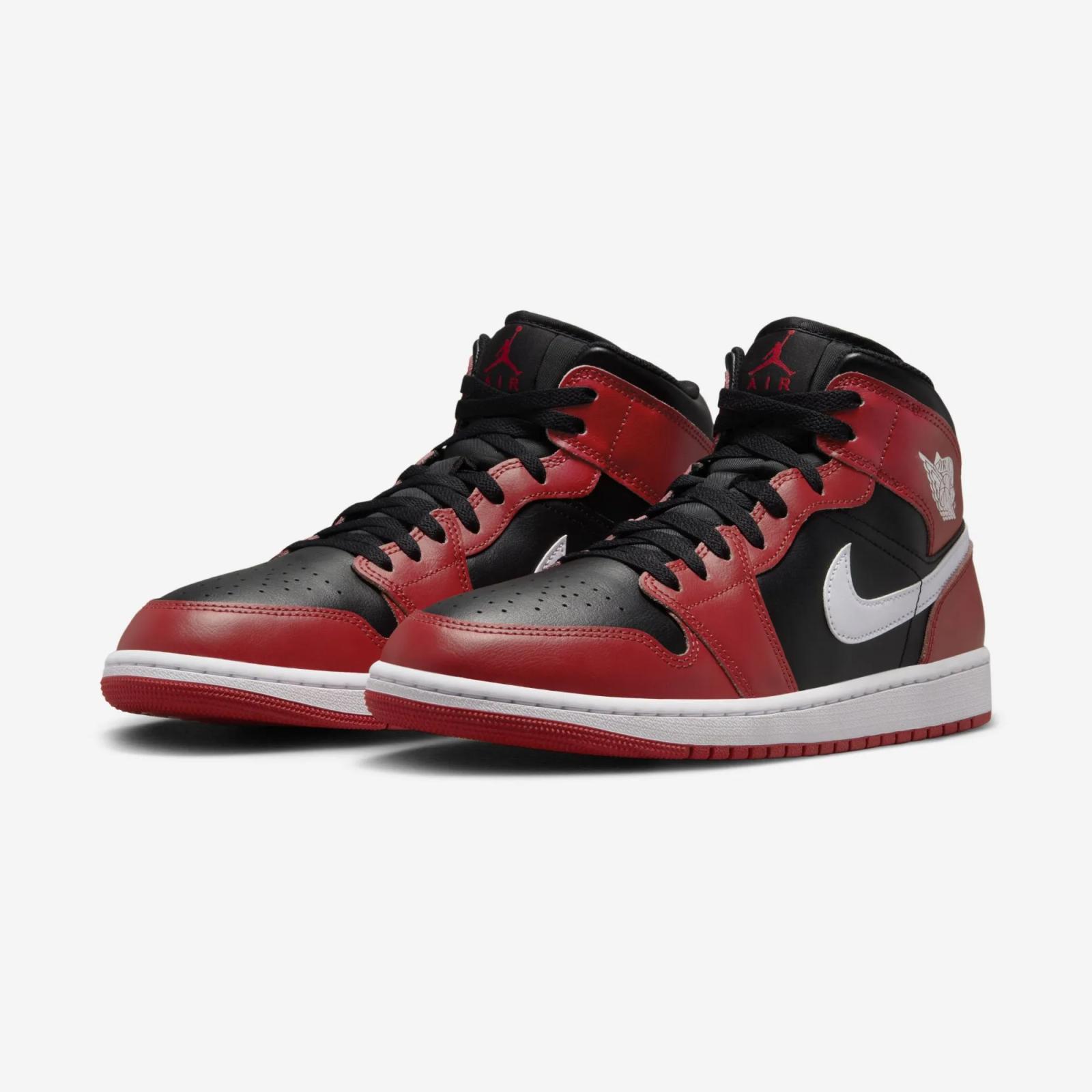 Air Jordan 1 Mid Black / White / Gym Red DQ8426-061