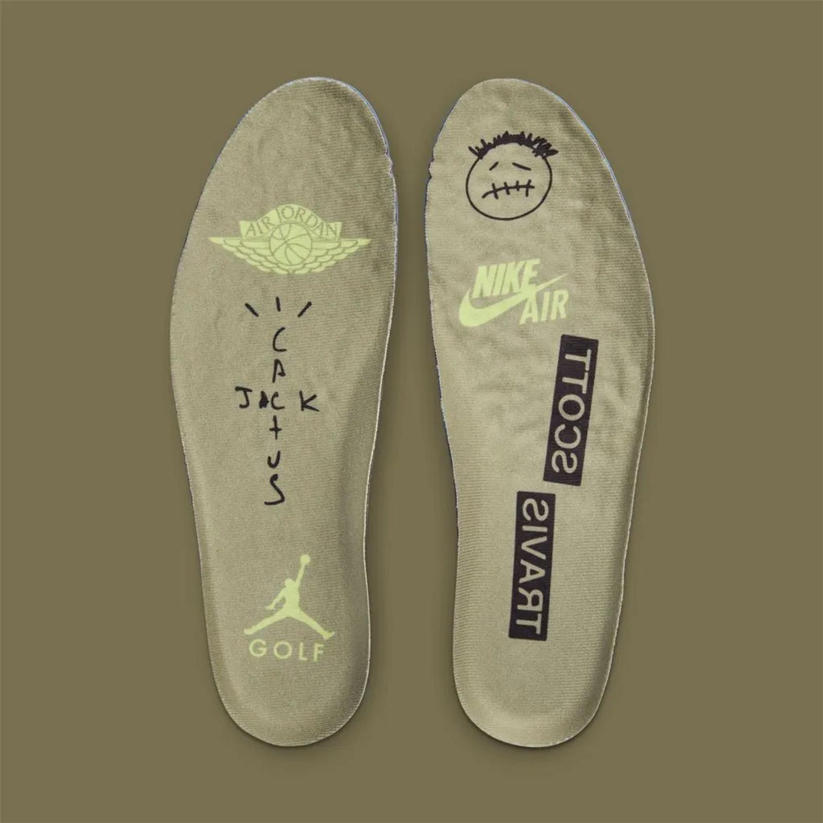 Air Jordan x Travis Scott 1 Low Golf Olive