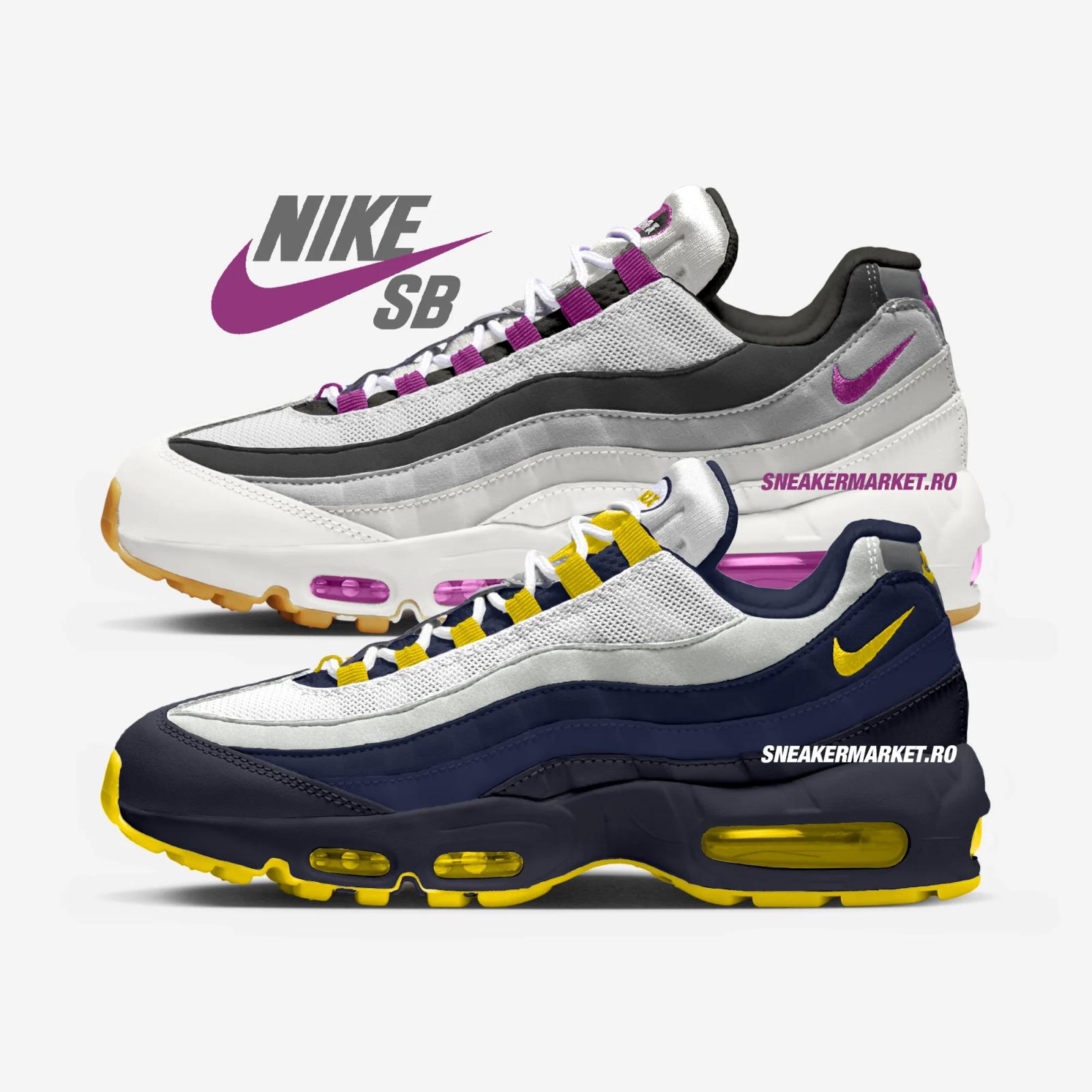Nike SB x Nike Air Max 95 K Obsidian / Speed Yellow HQ8492-400