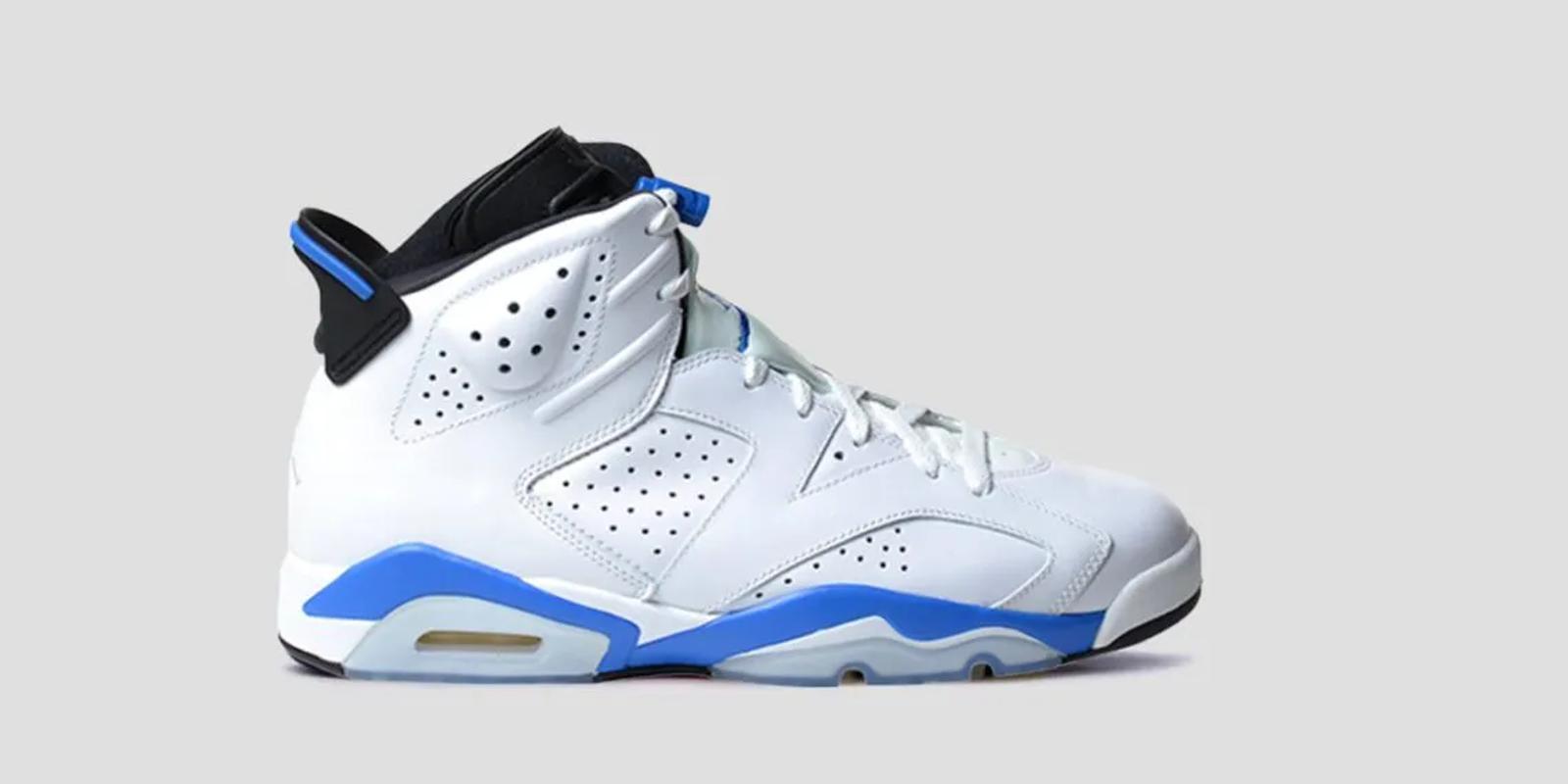 Air Jordan 6 Sport Blue 1991 White Sport Blue Black 4392