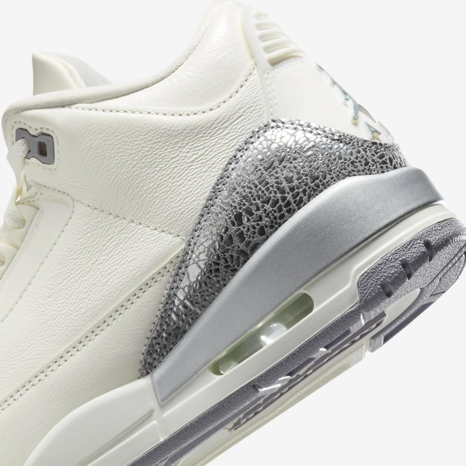 Air Jordan 3 Retro Sail Cement Grey CK9246-100 Release Date 2025