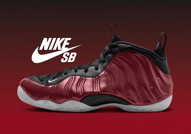 Nike SB x Nike Air Foamposite One QS "Black & Team Red" Black/White/Team Red