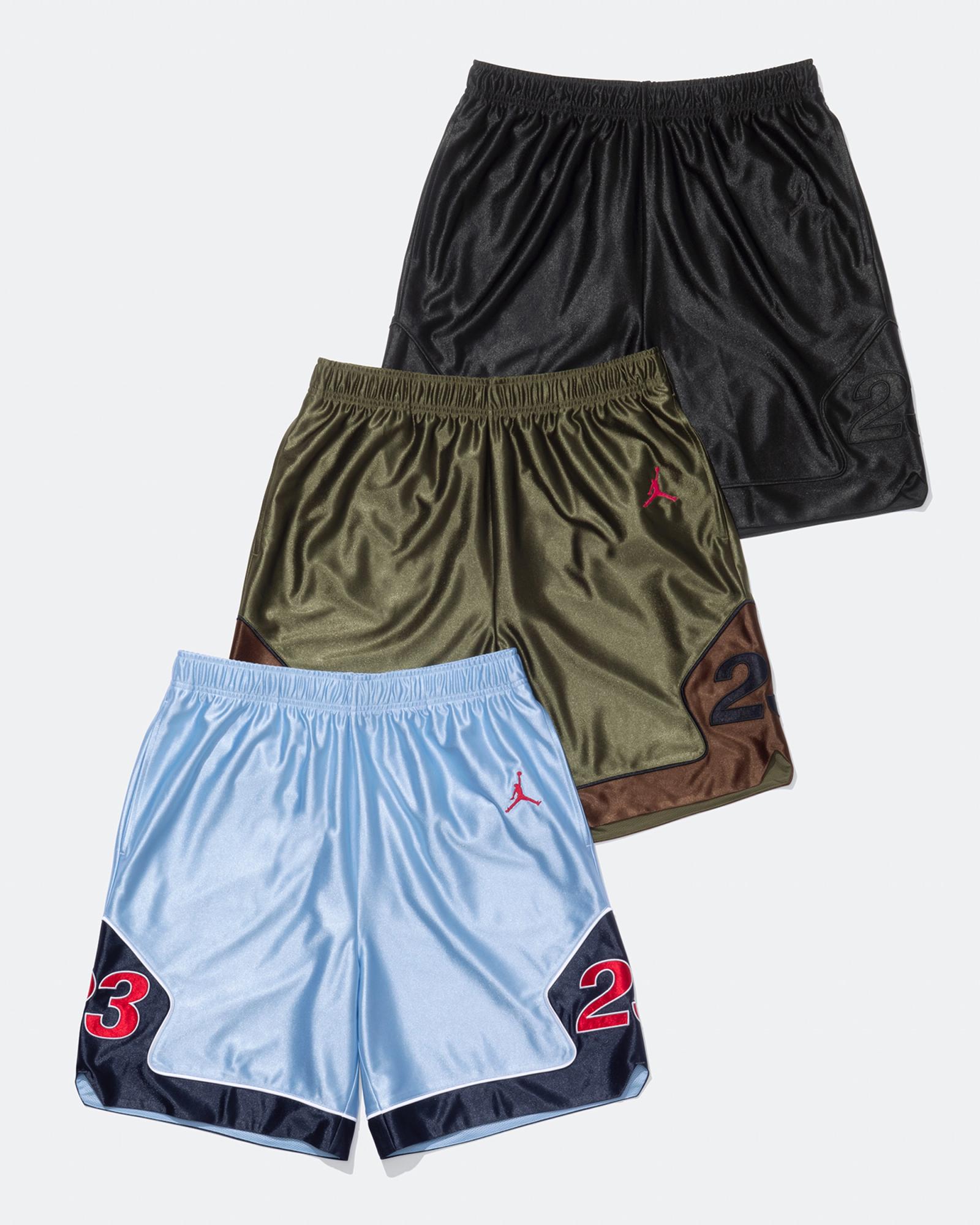 Supreme x Air Jordan Diamond Short Black HF3054-010 Olive Canvas HF3054-395 Psychic Blue HF3054-436