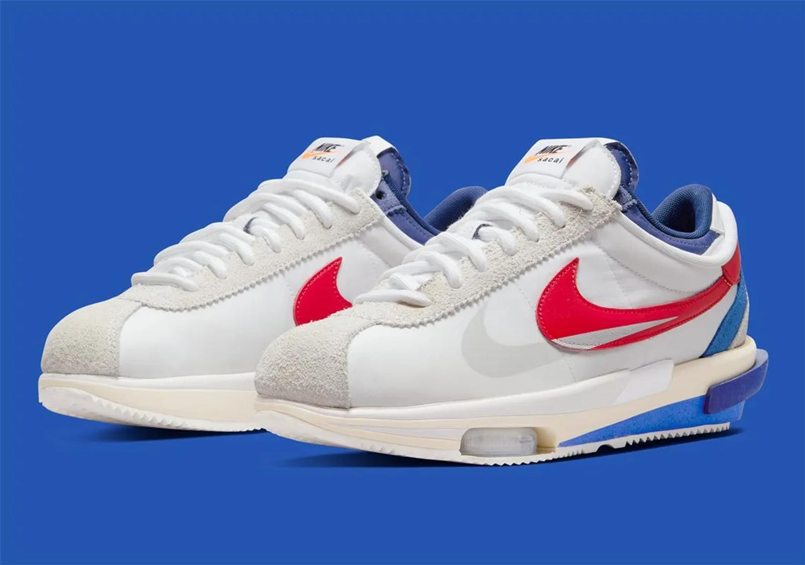 Nike x Sacai Zoom Cortez White Red Blue