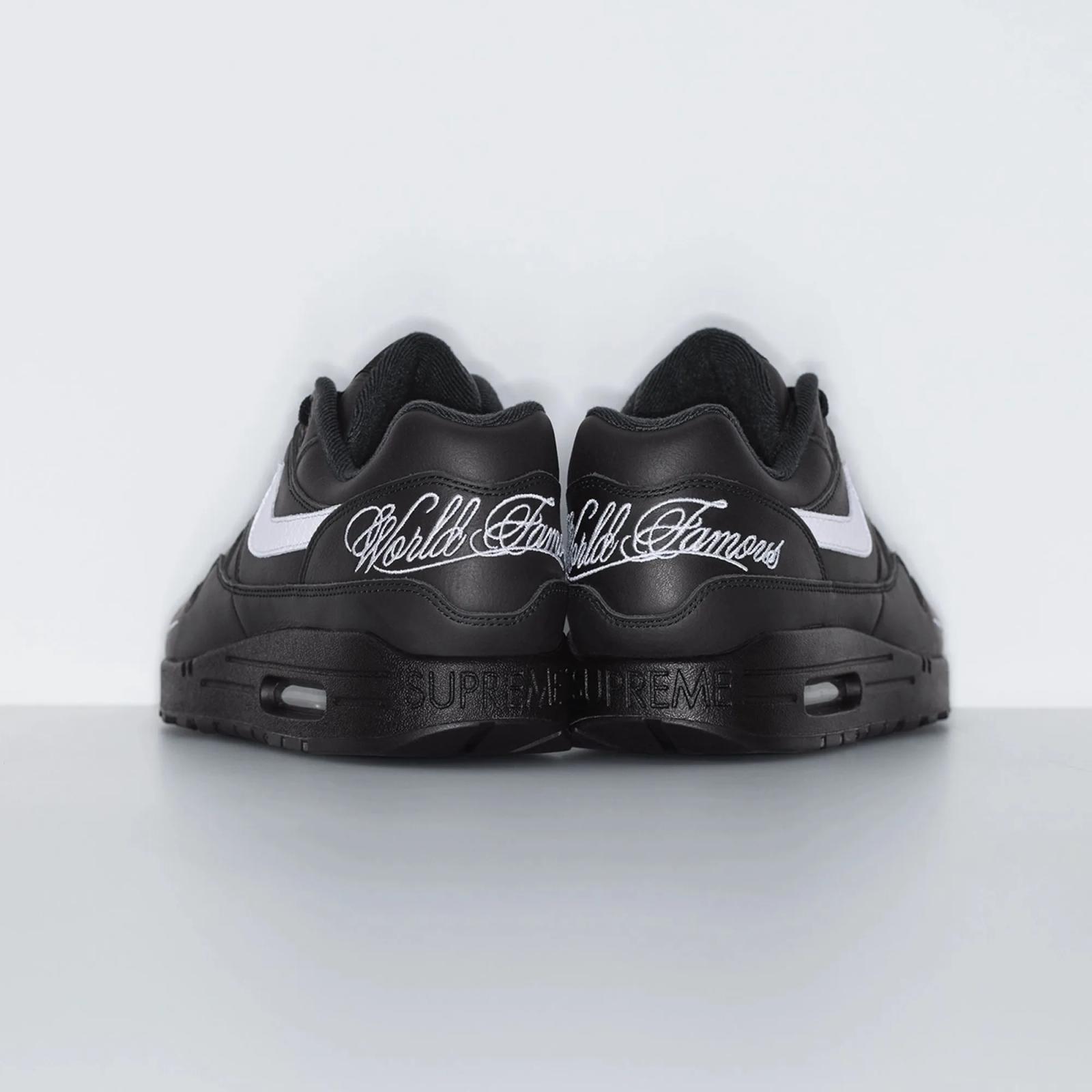 Supreme x Nike Air Max 1 '87 SP Black / White HF8813-001 Release Date