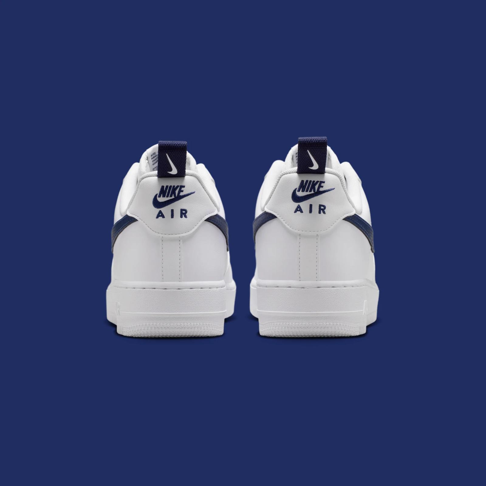 Nike Air Force 1 Low Tech "White & Midnight Navy" drops April 1st, 2026
