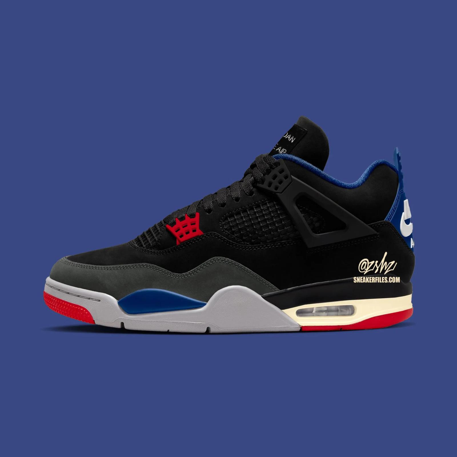 Air Jordan 4 Retro Black / Deep Royal Blue FV5029-003 Release Date