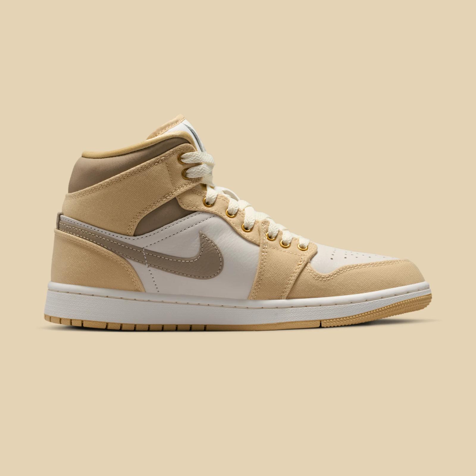 Air Jordan 1 Mid SE W "Khaki & Sesame" drops April 1st, 2026
