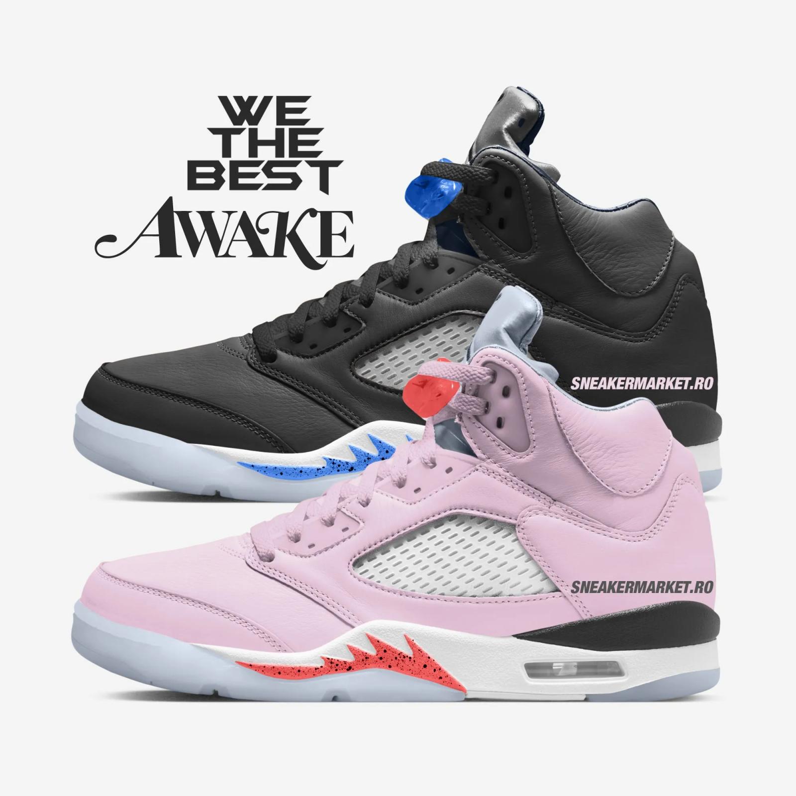 Air Jordan 5 Retro OG SP Black / Racer Blue DV4982-004 Pink Ice / University Red DV4982-600