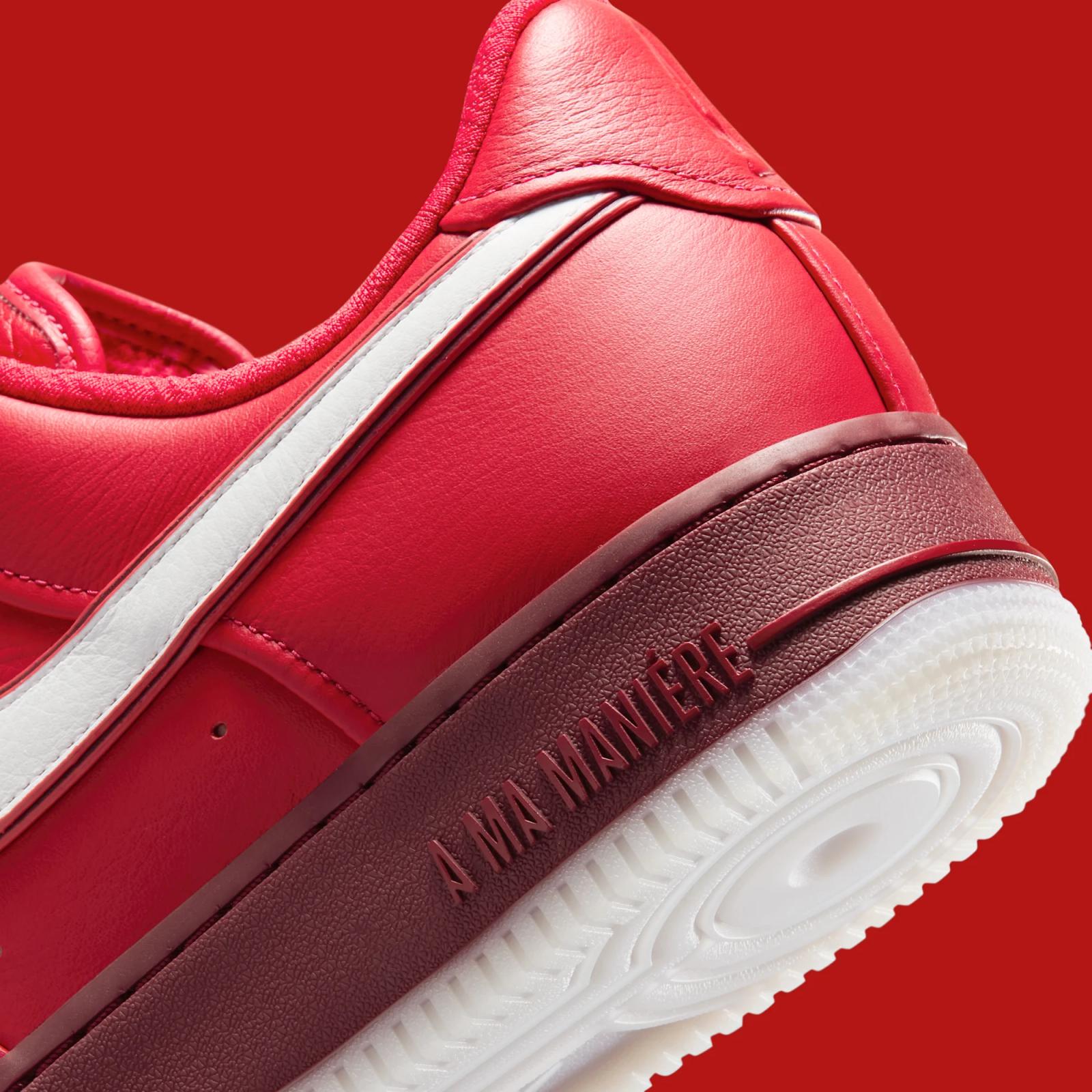 A Ma Maniere x Nike Air Force 1 Low "University Red" drops in 2026