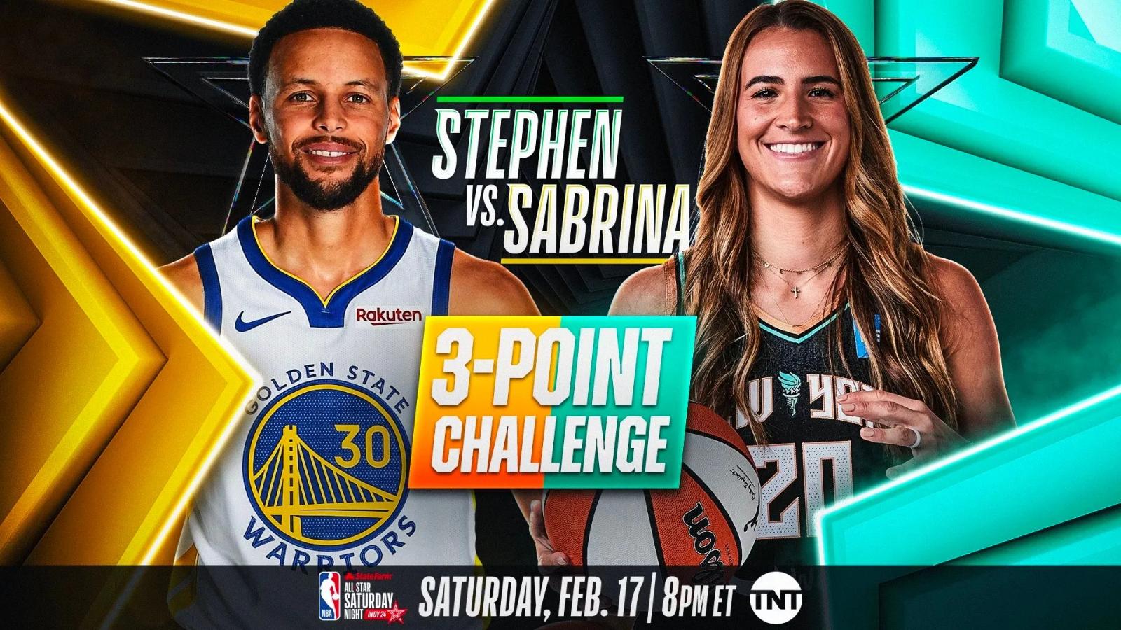 Concursul de 3 puncte Steph Curry vs. Sabrina Ionescu All-Star Weekend 2024