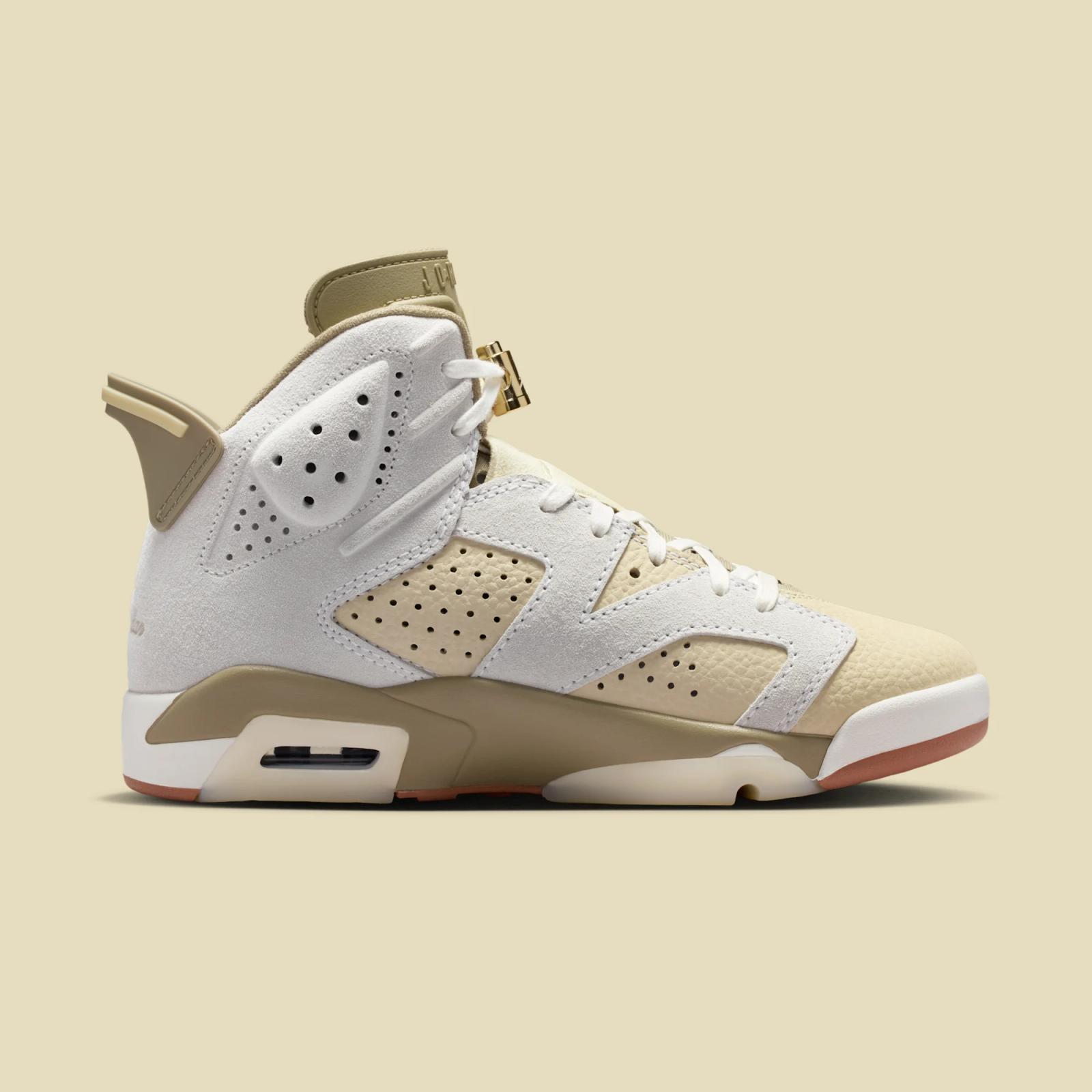 Air Jordan 6 Retro W "Sail & Light Khaki" releasing in 2026