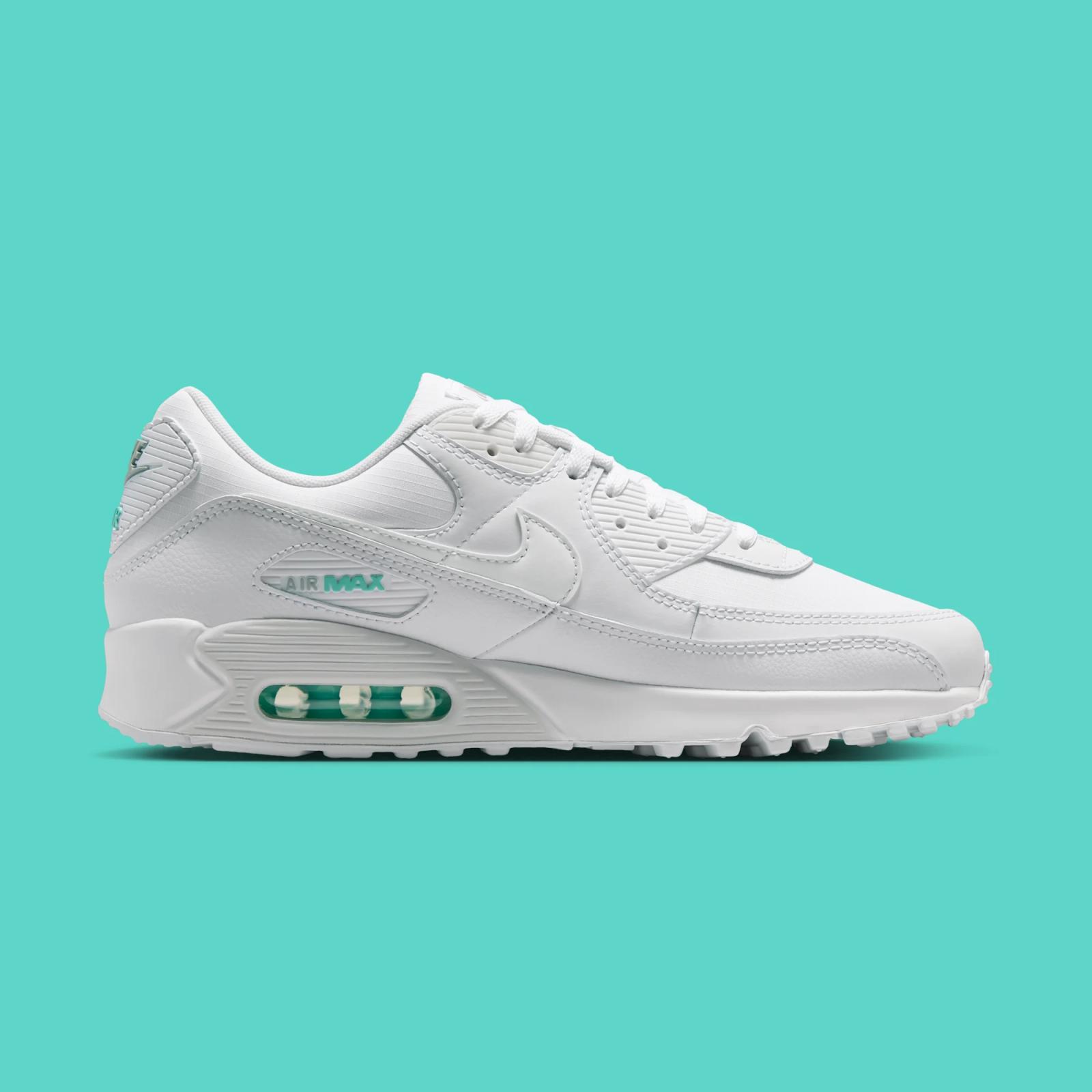 Nike Air Max 90 "White & Hyper Turquoise" drops April 1st, 2026