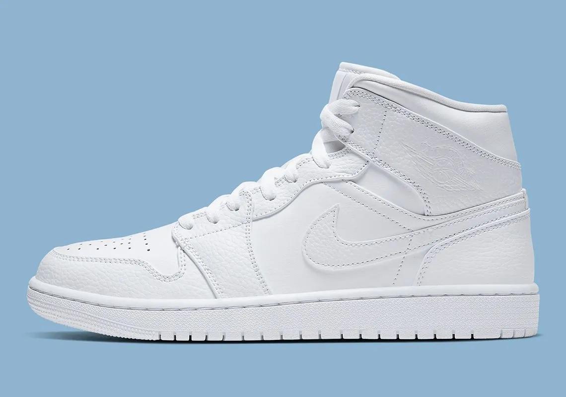 Air Jordan 1 Mid Triple White