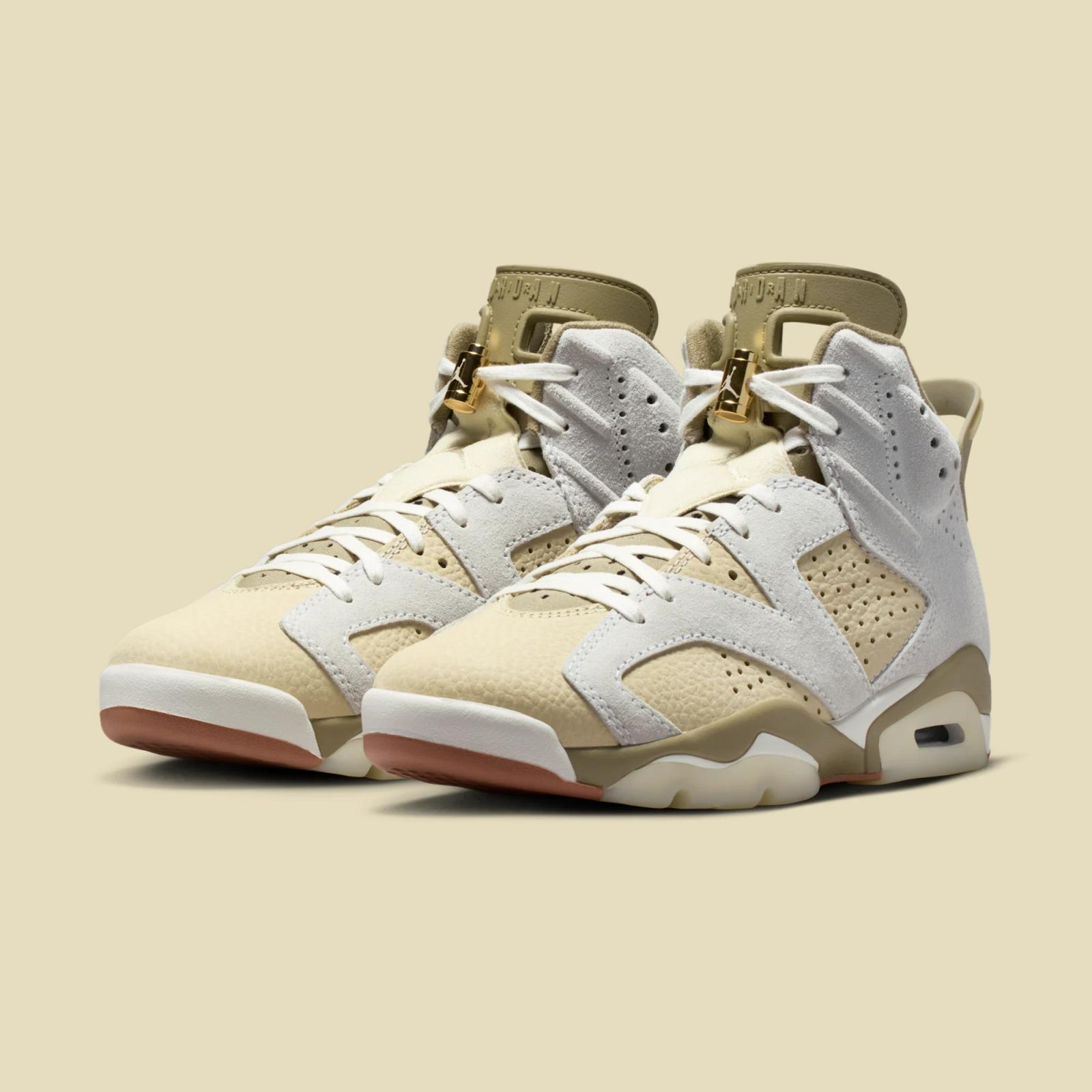 Air Jordan 6 Retro W "Sail & Light Khaki" releasing in 2026