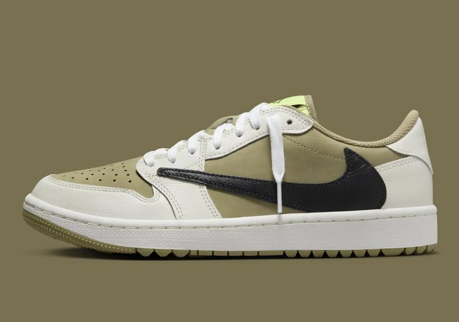 Air Jordan x Travis Scott 1 Low Golf Olive