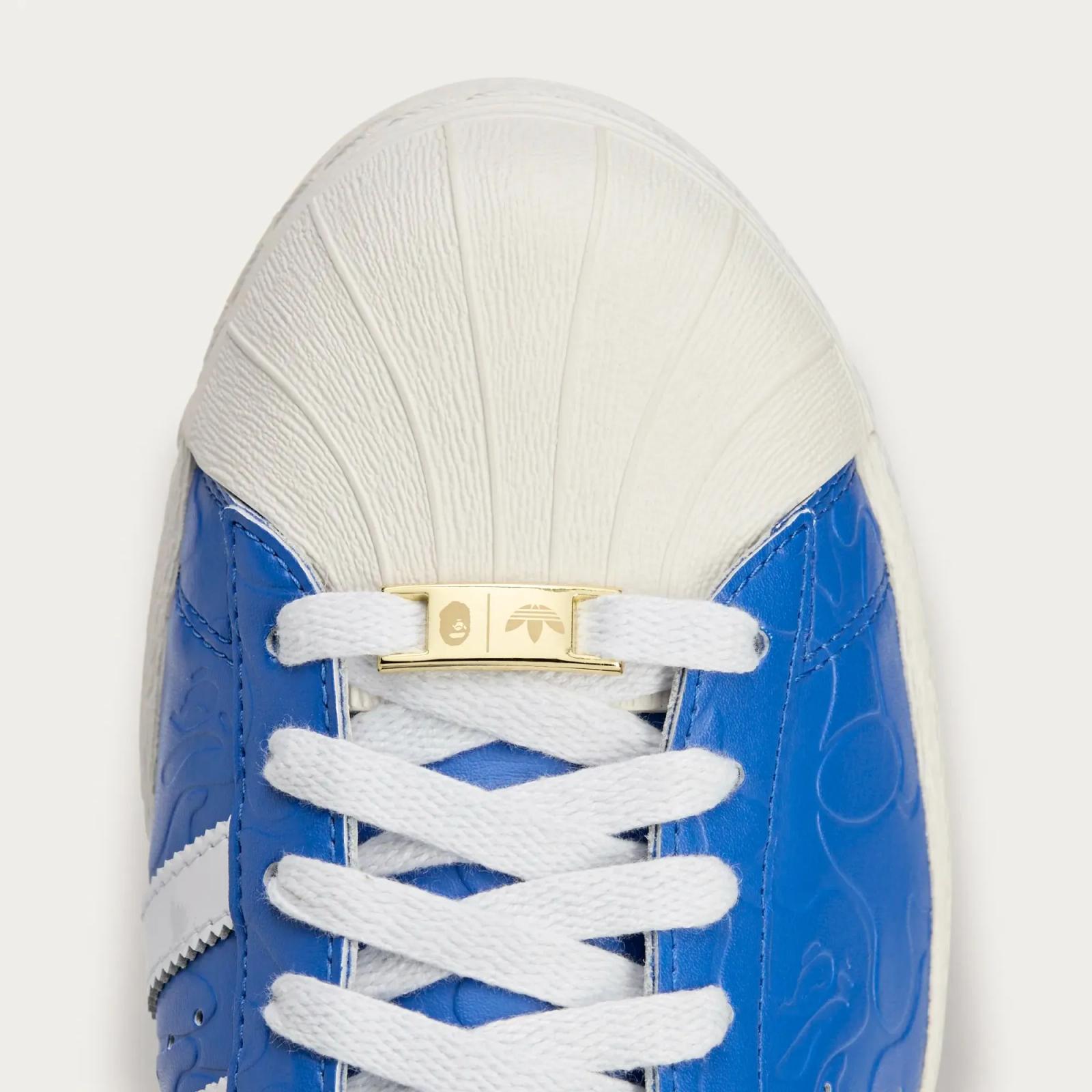 BAPE x Adidas Superstar V Blue JR2702 Release Date March 2025