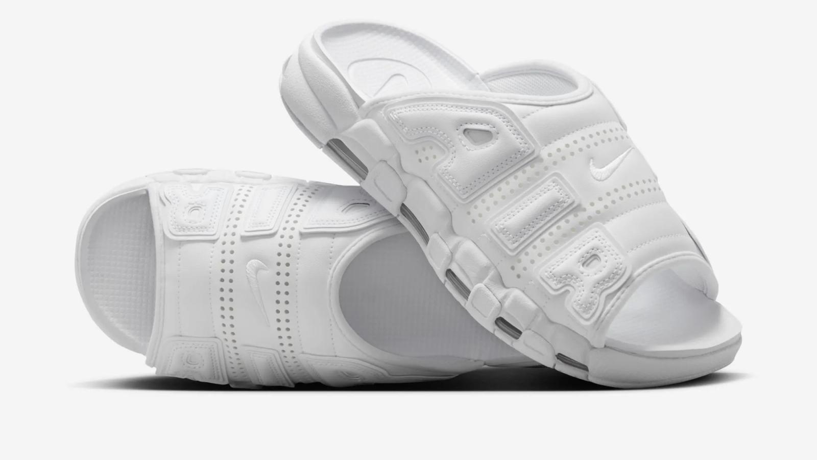 Nike Air More Uptempo Slide Triple White