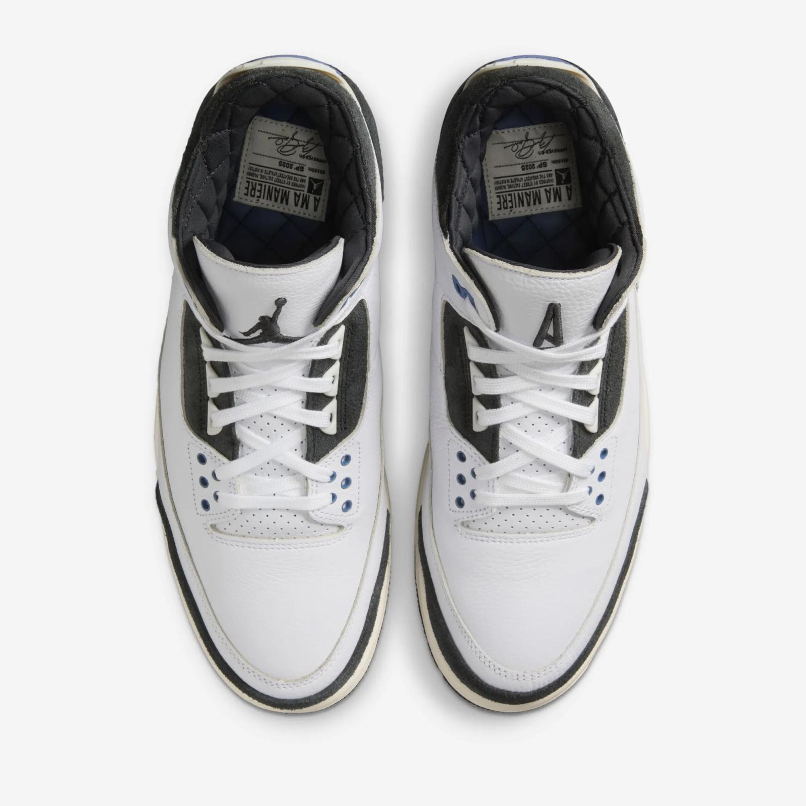 A Ma Maniere x Air Jordan 3 Retro OG SP GH White / Diffused Blue HV8571-100 Release Date April 2025