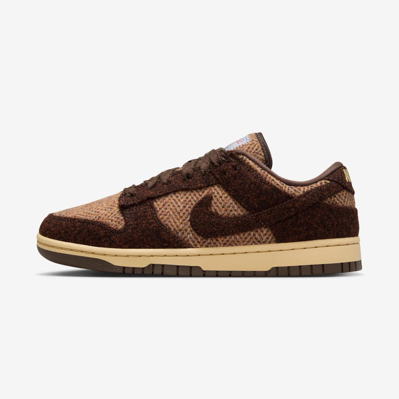 Harris Tweed x Nike Dunk Low QS Baroque Brown Violet Mist IO0052-200 Release Date 2025