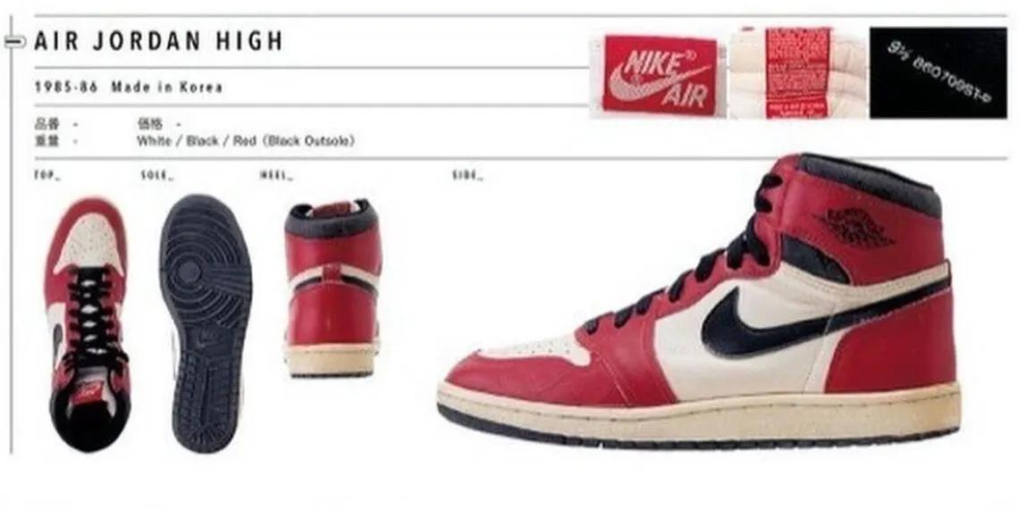 Air Jordan 1 High Chicago 1985 White / Black / Red 4280