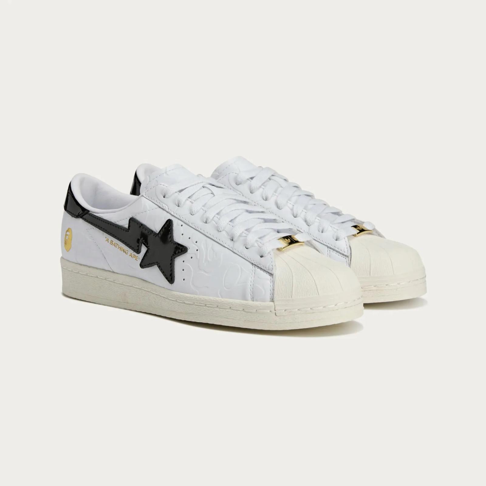 BAPE x Adidas Superstar V Footwear White JR2701 Release Date March 2025
