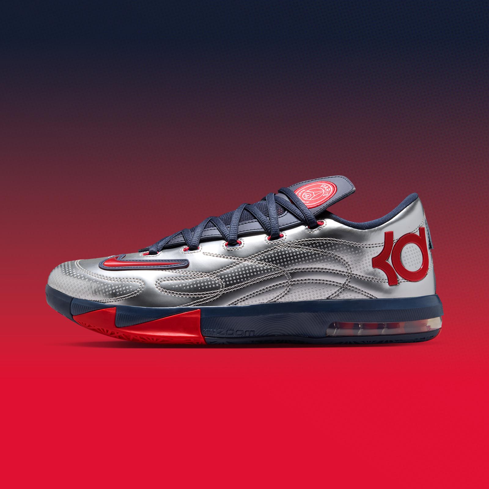 Paris Saint-Germain x Nike Zoom KD 6 "Metallic Silver" drops September 18th, 2026