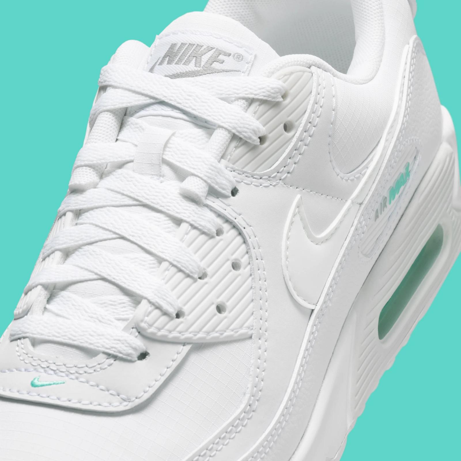 Nike Air Max 90 "White & Hyper Turquoise" drops April 1st, 2026