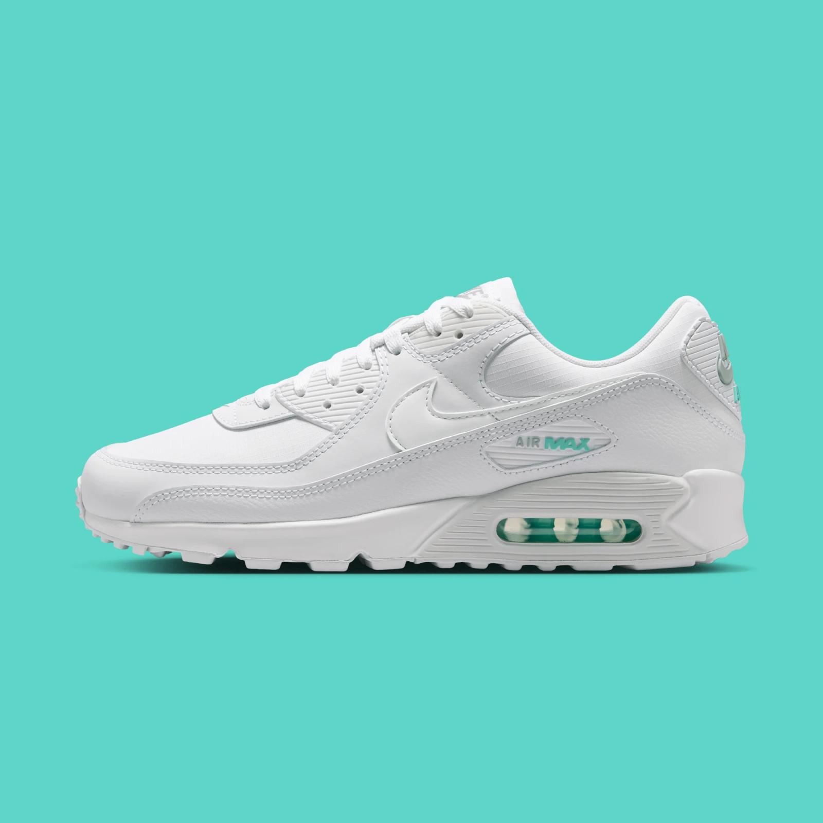 Nike Air Max 90 "White & Hyper Turquoise" drops April 1st, 2026