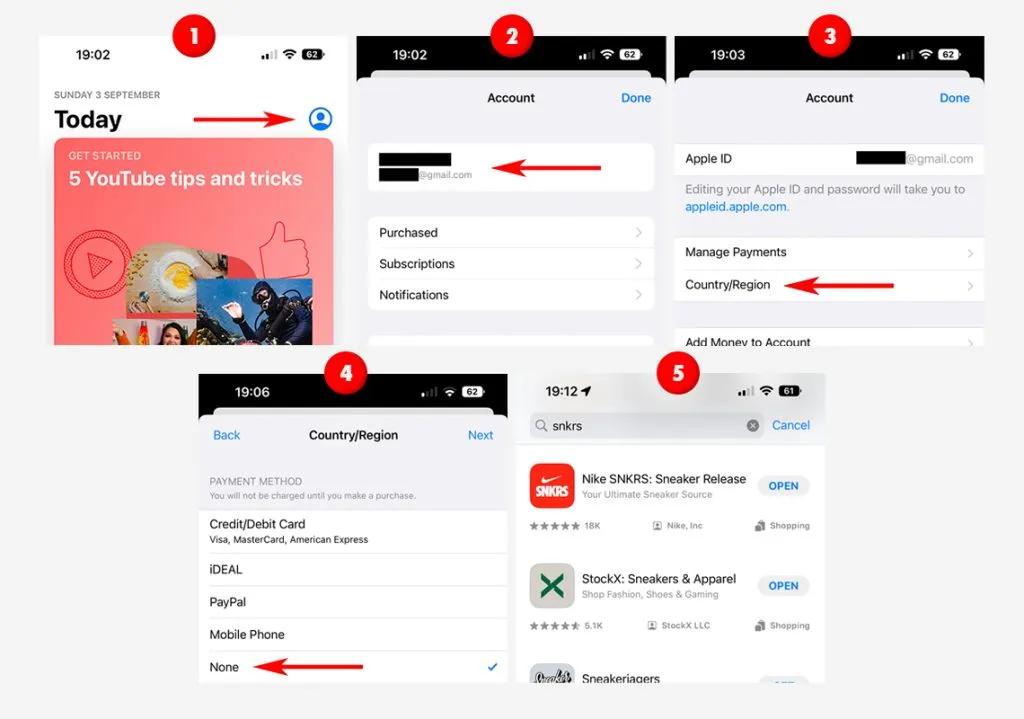 Cum să schimbi regiunea Apple ID pentru a putea să descarci Nike SNKRS în România