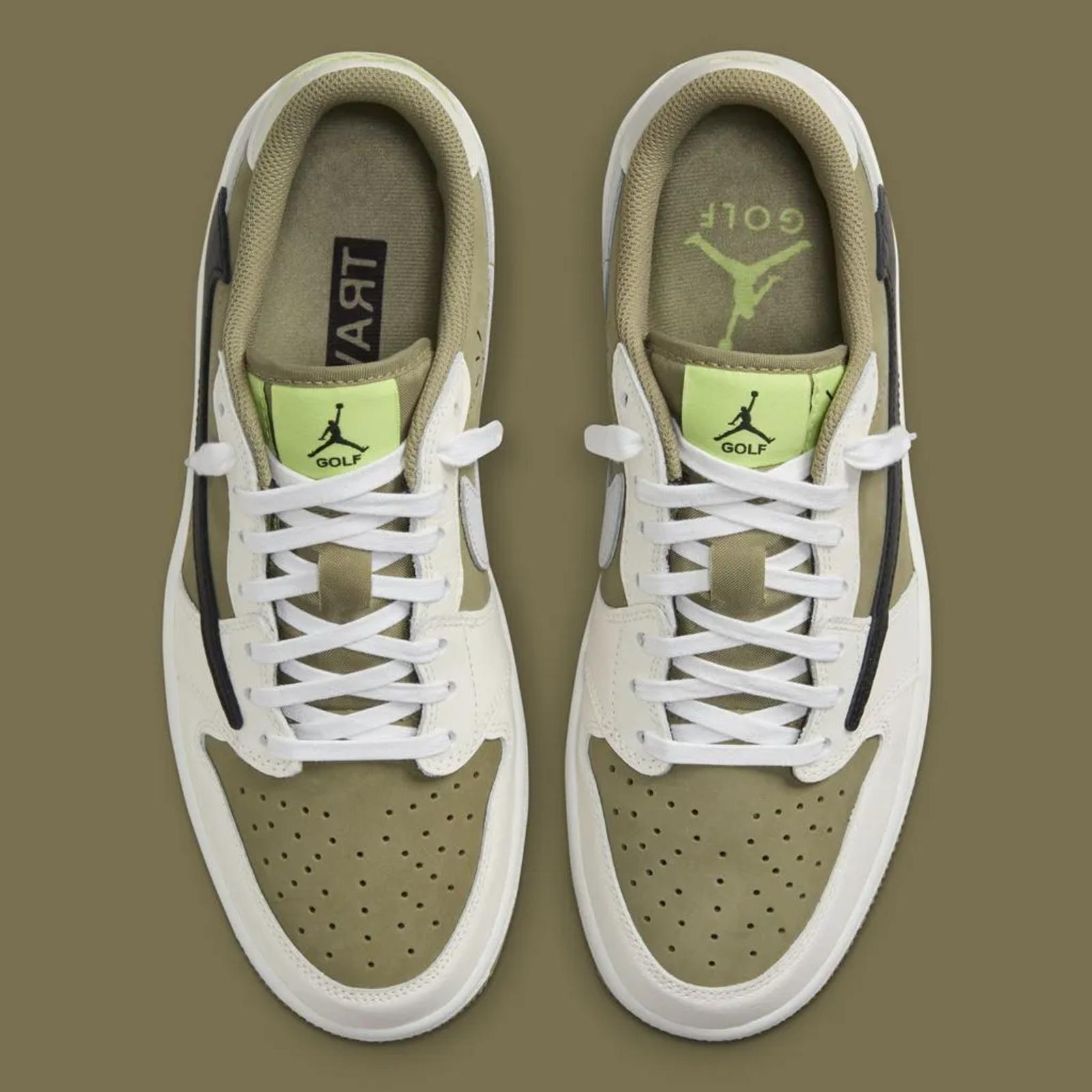 Air Jordan x Travis Scott 1 Low Golf Olive