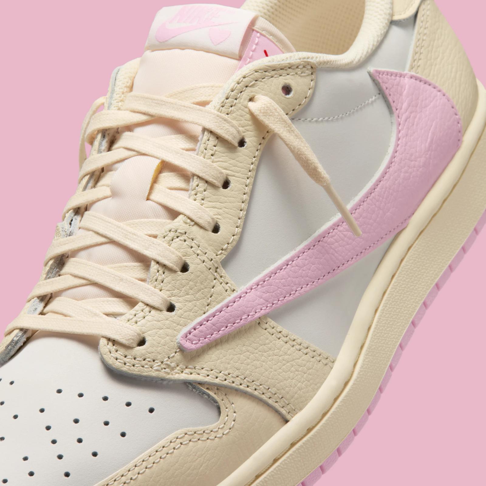 Travis Scott x Air Jordan 1 Retro Low OG “Muslin & Shy Pink” releasing in 2026