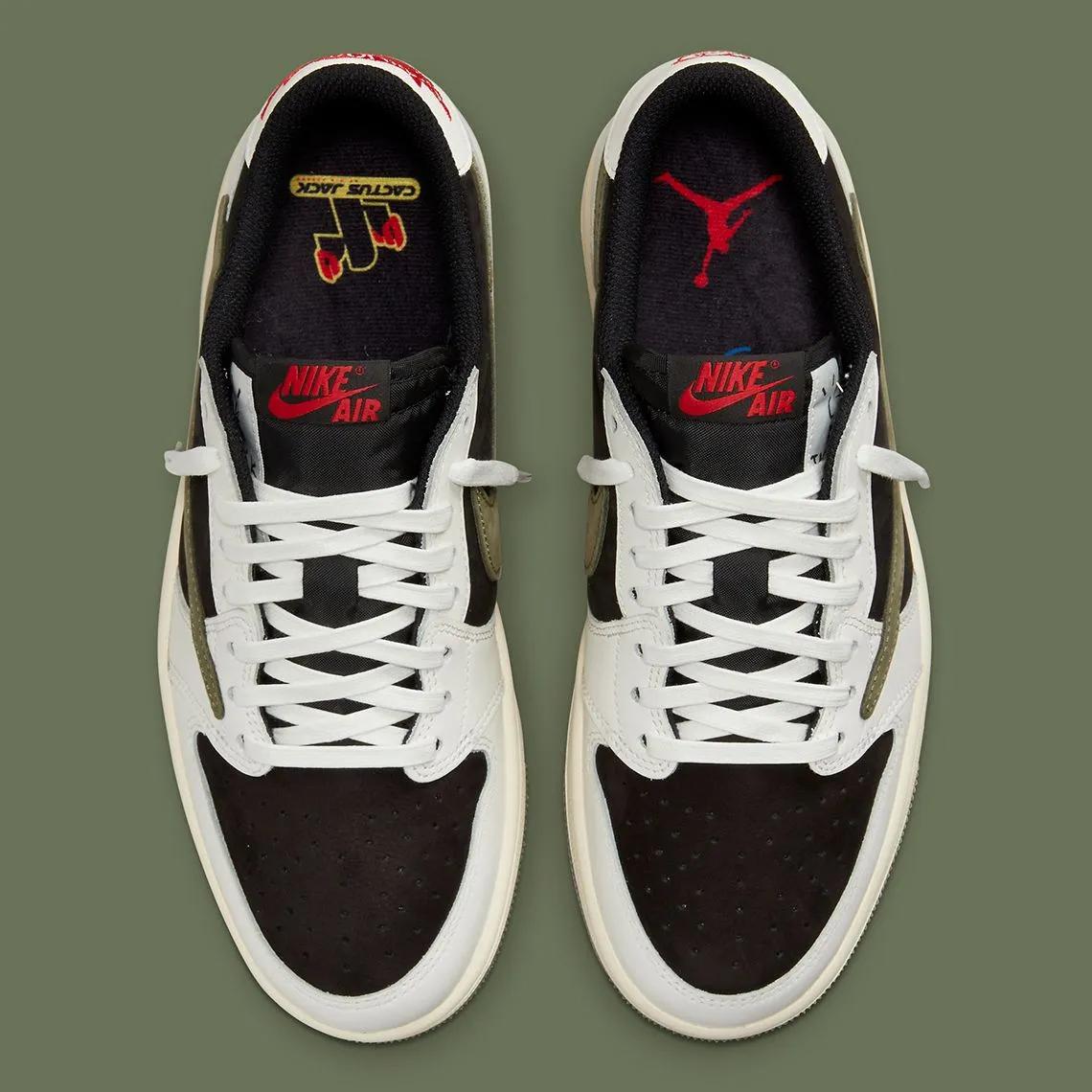 Air Jordan x Travis Scott 1 Low Medium Olive