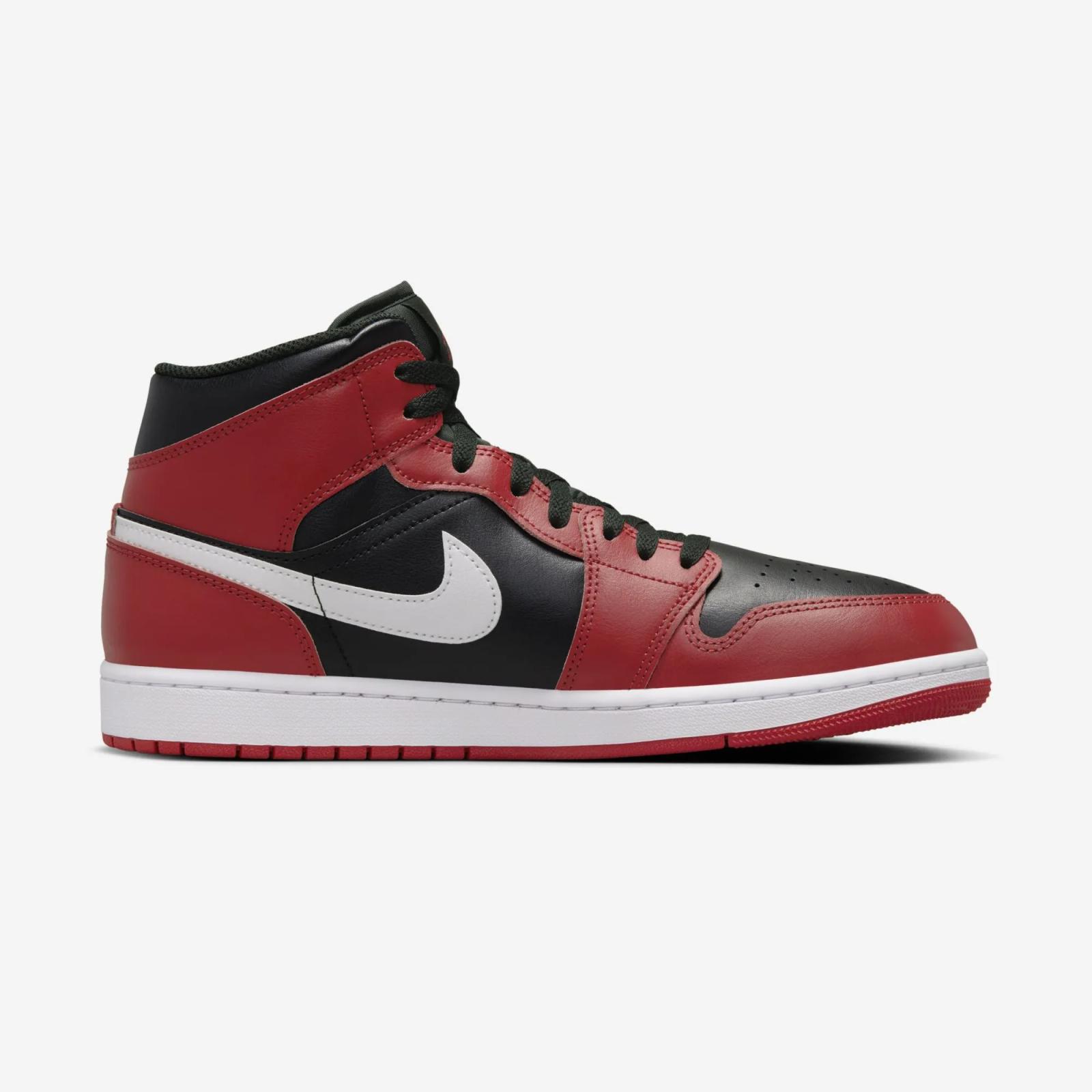 Air Jordan 1 Mid Black / White / Gym Red DQ8426-061