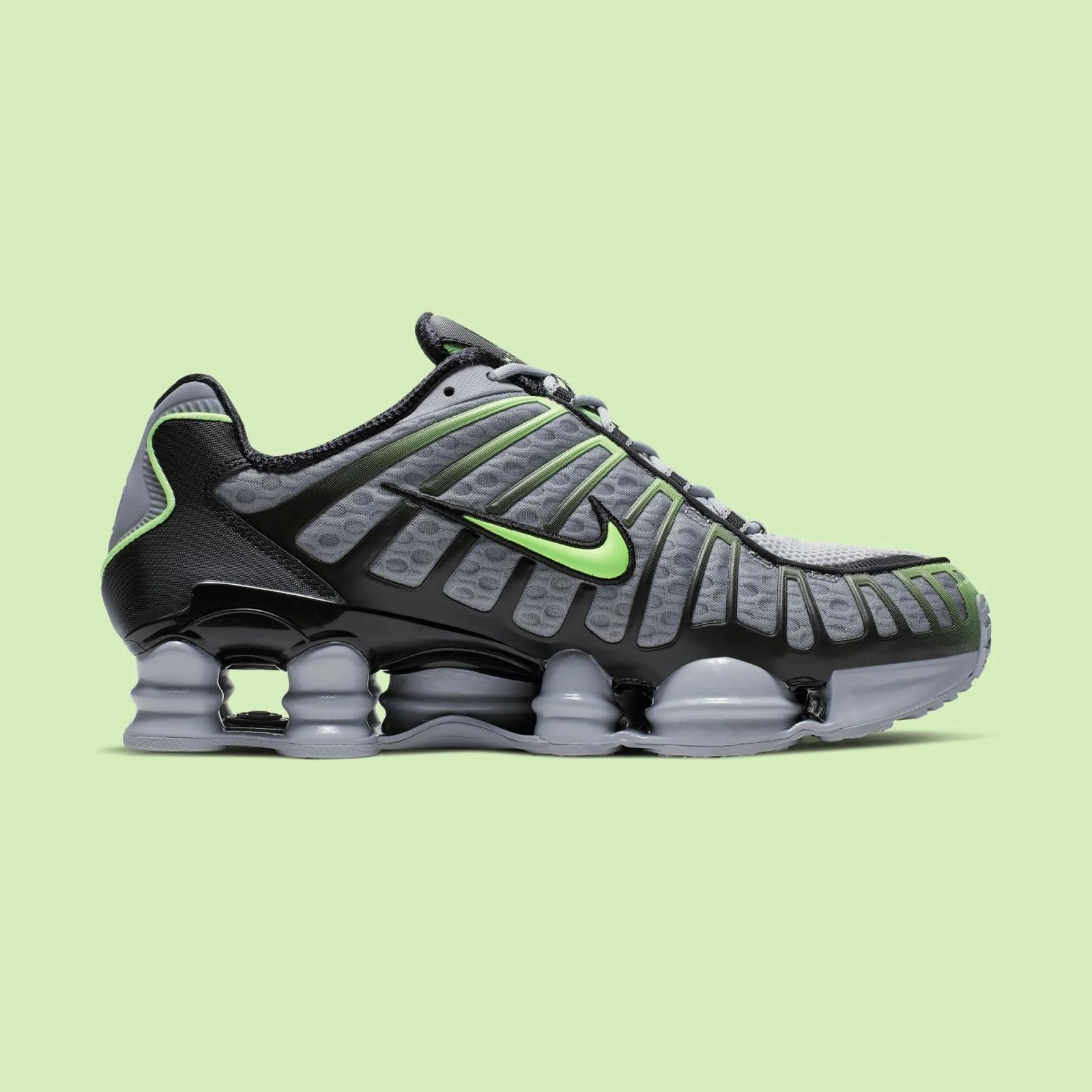Nike Shox TL Wolf Grey / Lime Blast 2025 Restock AV3595-005