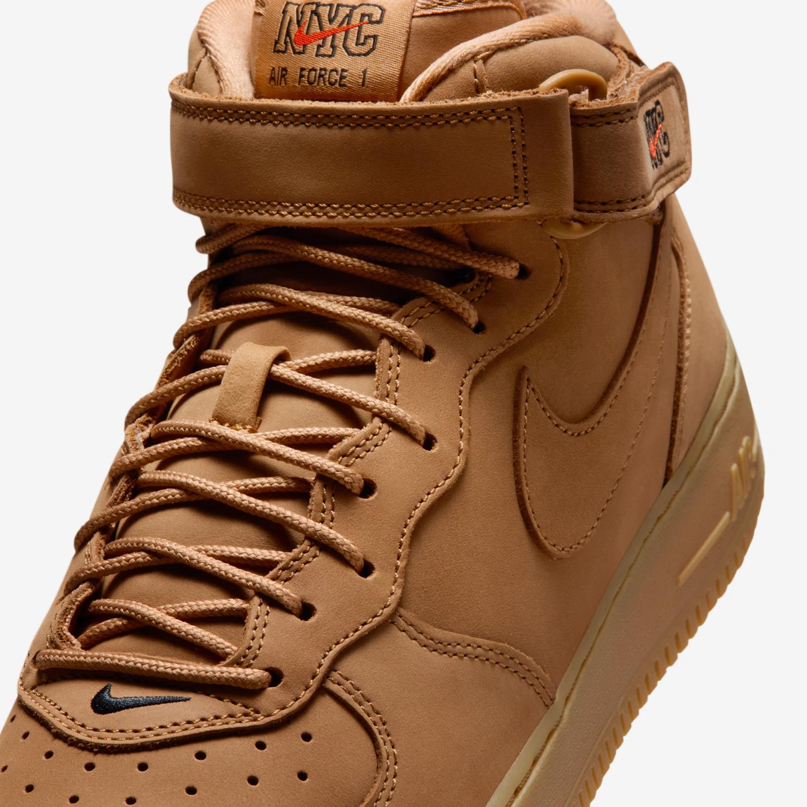 Nike Air Force 1 Mid Premium QS Flax New York 715889-201 2025 Release Date Holiday