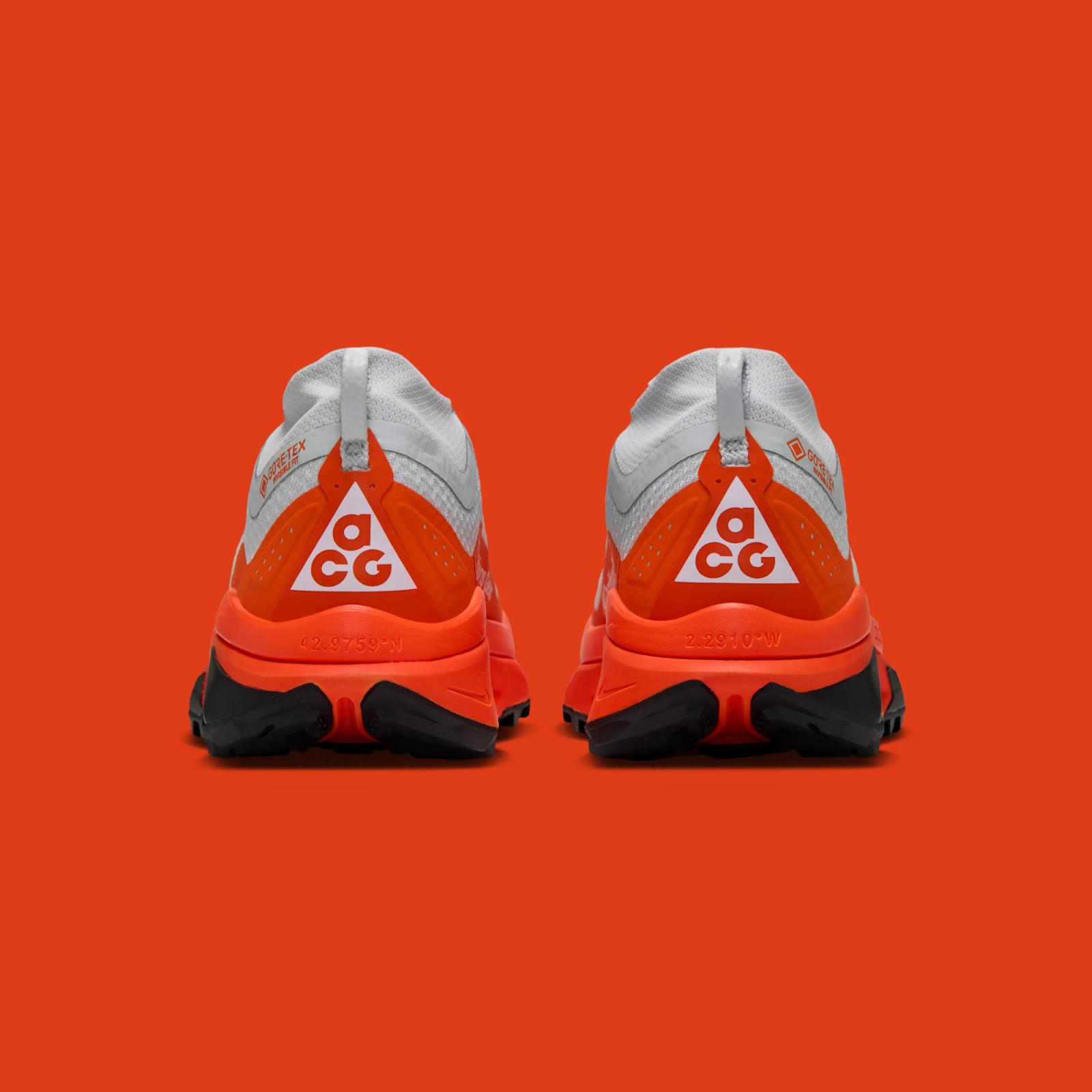 Nike ACG Zegama Trail Gore-Tex W "Light Silver & Safety Orange" drops September 25th, 2026