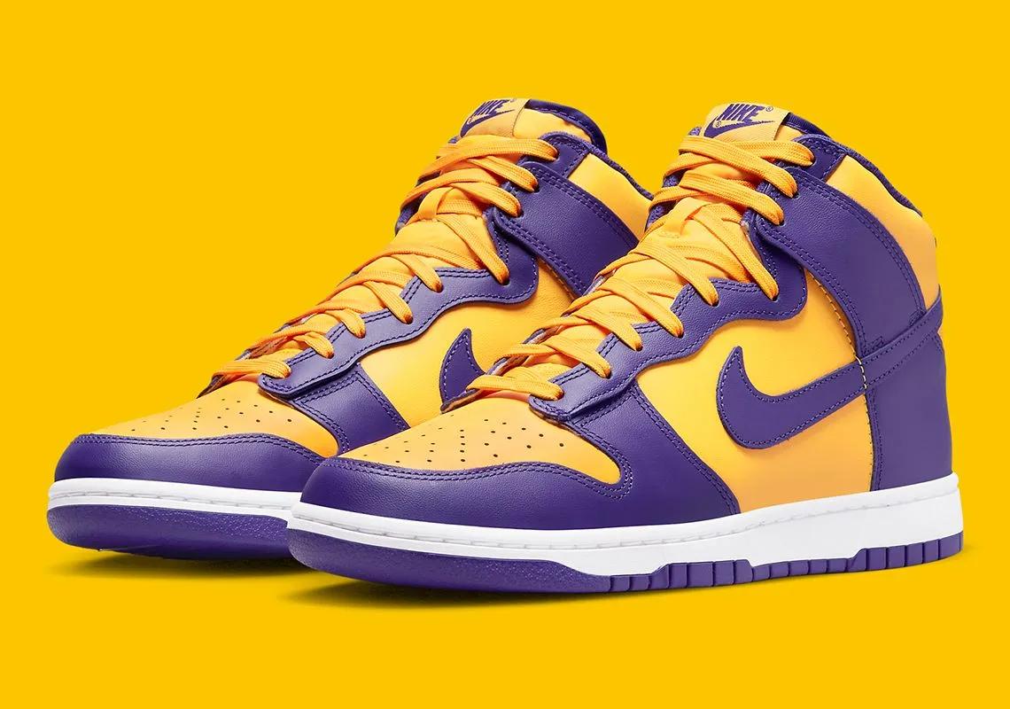 Nike Dunk High Purple Yellow