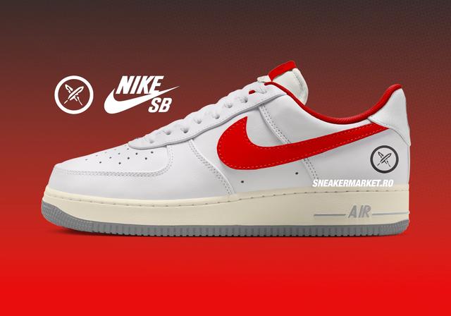 Yuto Horigome x Nike SB x Nike Air Force 1 Low "White & University Red" White/University Red/White/White
